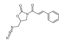 5-(azidomethyl)-3-(3-phenylprop-2-enoyl)-1,3-oxazolidin-2-one结构式