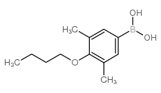 4-丁氧基-3,5-二甲基苯基硼酸结构式