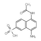 2-Naphthalenesulfonicacid, 5-(acetylamino)-8-amino-结构式