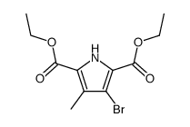 3-bromo-4-methyl-pyrrole-2,5-dicarboxylic acid diethyl ester结构式