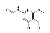 N-(4-chloro-6-(dimethylamino)-5-formyl-2-pyrimidinyl)formamide Structure