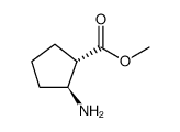 (1S,2S)-Methyl 2-aminocyclopentanecarboxylate结构式