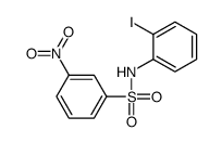 N-(2-iodophenyl)-3-nitrobenzenesulfonamide结构式