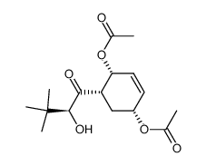 (1R,4R,5S)-5-((S)-2-hydroxy-3,3-dimethylbutanoyl)cyclohex-2-ene-1,4-diyl diacetate Structure