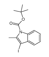 3-碘-2-甲基-1H-吲哚-1-甲酸叔丁酯结构式