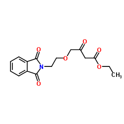 4-(2-邻苯二甲酰亚胺基乙氧基)乙酰乙酸乙酯结构式