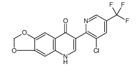 1,3-Dioxolo[4,5-g]quinolin-8(5H)-one, 7-[3-chloro-5-(trifluoromethyl)-2-pyridinyl] Structure