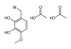 acetic acid,3-(bromomethyl)-6-methoxybenzene-1,2-diol结构式