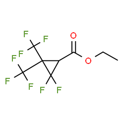 CYCLOPROPANECARBOXYLIC ACID, 2,2-DIFLUORO-3,3-BIS(TRIFLUOROMETHYL)-, ETHYL ESTER结构式