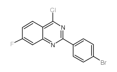 2-(4-溴苯基)-4-氯-7-氟喹唑啉结构式
