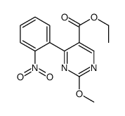 Ethyl 2-methoxy-4-(2-nitrophenyl)-5-pyrimidinecarboxylate结构式
