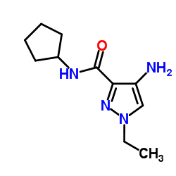 4-AMINO-1-ETHYL-1 H-PYRAZOLE-3-CARBOXYLIC ACID CYCLOPENTYLAMIDE Structure