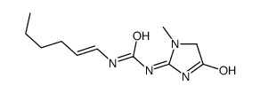 1-hex-1-enyl-3-(3-methyl-5-oxo-4H-imidazol-2-yl)urea结构式