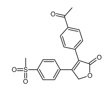 4-(4-acetylphenyl)-3-(4-methylsulfonylphenyl)-2H-furan-5-one结构式