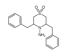 3,5-dibenzyl-1,1-dioxo-1,4-thiazinan-4-amine Structure