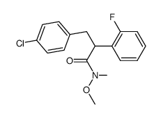 3-(4-chlorophenyl)-2-(2-fluorophenyl)-N-methoxy-N-methylpropanamide结构式
