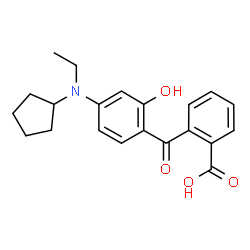 o-[4-(N-Cyclopentyl-N-ethylamino)-2-hydroxybenzoyl]benzoic acid结构式
