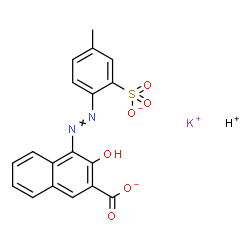 potassium hydrogen 3-hydroxy-4-[(4-methyl-2-sulphonatophenyl)azo]-2-naphthoate结构式