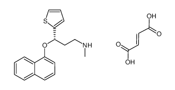 (+)-(S)-N-methyl-3-(1-naphthyloxy)-3-(2-thienyl)propylamine fumarate结构式