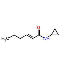 (2E)-N-Cyclopropyl-2-hexenamide Structure