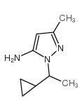 2-(1-环丙基-乙基)-5-甲基-2H-吡唑-3-胺结构式