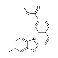 4-[(Z)-2-(6-Methyl-benzooxazol-2-yl)-vinyl]-benzoic acid methyl ester结构式