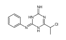 6-(1-chloroethyl)-2-N-phenyl-1,3,5-triazine-2,4-diamine Structure