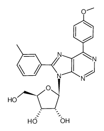 6-(4-methoxyphenyl)-8-(m-tolyl)-9-(β-D-ribofuranosyl)purine Structure