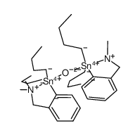 bis([2-(N,N-dimethylaminomethyl)phenyl]di-n-butyltin(IV))oxide Structure