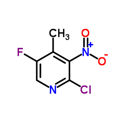 2-Chloro-5-fluoro-4-methyl-3-nitropyridine Structure