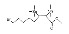 (Z)-methyl 8-bromo-2,3-bis(trimethylstannyl)oct-2-enoate Structure