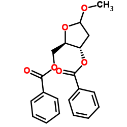 甲基-2-脱氧-D-赤式戊呋喃糖二苯甲酸酯结构式