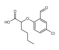 2-(2-formyl-4-chlorophenoxy)hexanoic acid结构式