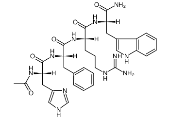 Ac-His-Phe-Arg-Trp-NH2结构式