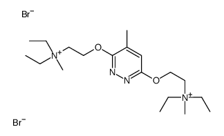 2-[6-[2-[diethyl(methyl)azaniumyl]ethoxy]-4-methylpyridazin-3-yl]oxyethyl-diethyl-methylazanium,dibromide Structure