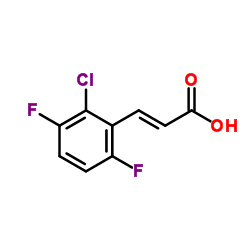 2-Chloro-3,6-difluorocinnamic acid Structure