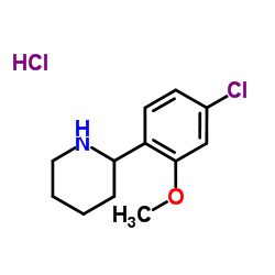 2-(4-Chloro-2-methoxyphenyl)piperidine hydrochloride (1:1) Structure