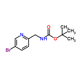 tert-Butyl [(5-bromopyridin-2-yl)methyl]carbamate structure