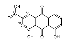 大黄酸-13C4结构式