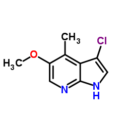 3-Chloro-5-Methoxy-4-Methyl-7-azaindole结构式