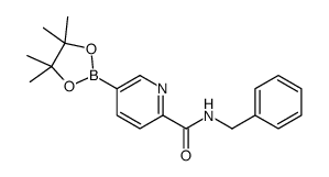 N-苄基-5-(4,4,5,5-四甲基-1,3,2-二噁硼烷-2-基)吡啶甲酰胺结构式