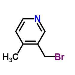 3-(溴甲基)-4-甲基吡啶结构式