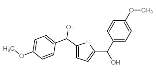 2,5-bis(4-methoxyphenylhydroxymethyl)thiophene结构式