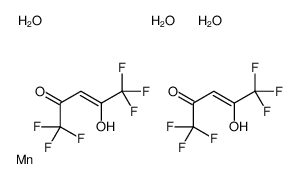 双(六氟乙酰丙酮)合锰(II) 三水合物结构式