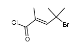 (E)-4-bromo-2,4-dimethylpent-2-enoyl chloride Structure