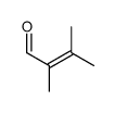 2,3-dimethylbut-2-enal Structure