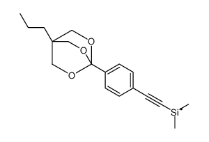 dimethyl-[2-[4-(1-propyl-3,5,8-trioxabicyclo[2.2.2]octan-4-yl)phenyl]ethynyl]silicon结构式