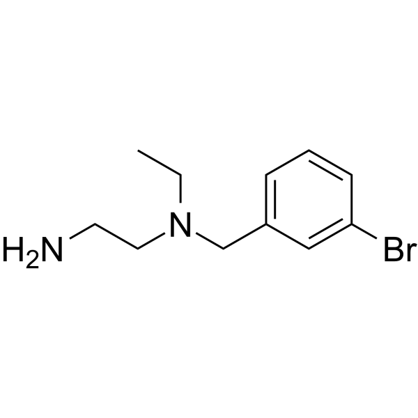 N1-(3-溴苄基)-N1-乙基乙-1,2-二胺结构式