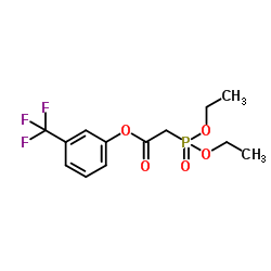 3-(Trifluoromethyl)phenyl (diethoxyphosphoryl)acetate结构式