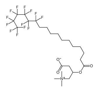 3-(12,12,13,13,14,14,15,15,16,16,17,17,17-tridecafluoroheptadecanoyloxy)-4-(trimethylazaniumyl)butanoate结构式